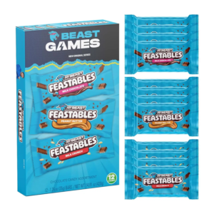 Feastables MrBeast Variety Pack Milk Chocolate Bars, 1.24 oz., 12 pk.