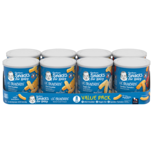Gerber Lil' Crunchies Baked Grain Snack, Variety Pack 1.48 oz., 8 ct.