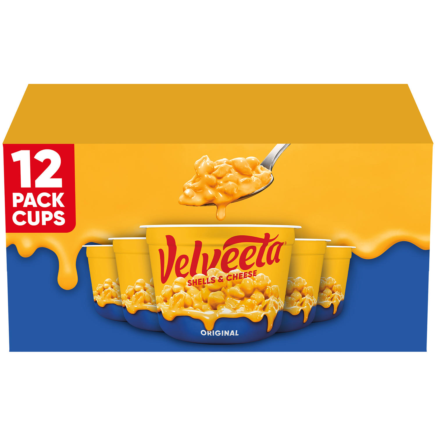 Velveeta Shells and Cheese Original Microwavable Sauce Cups, 2.39 oz., 12 ct.