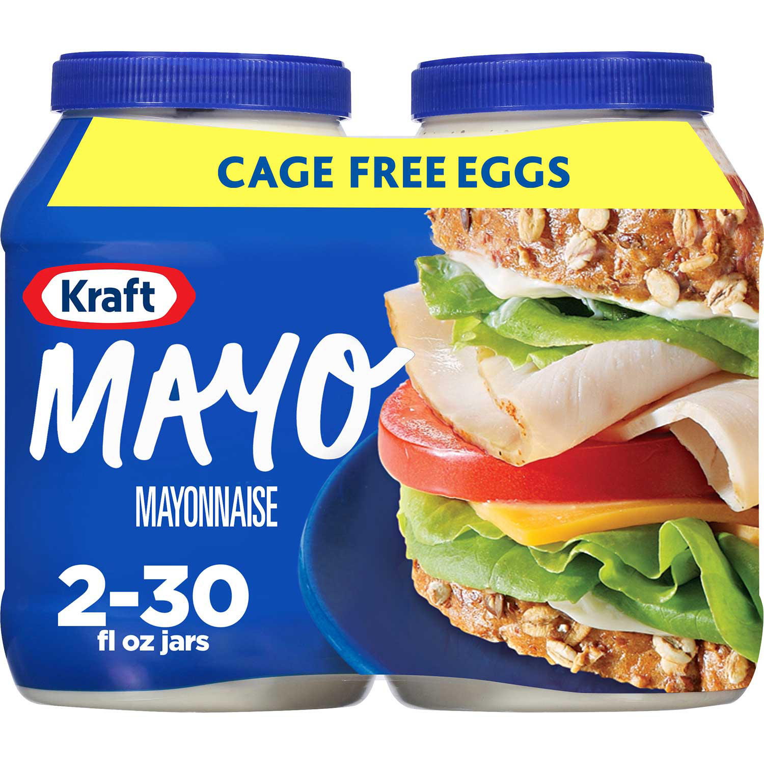 Kraft Real Mayo Mayonnaise 30 fl. oz. jars, 2 pk.