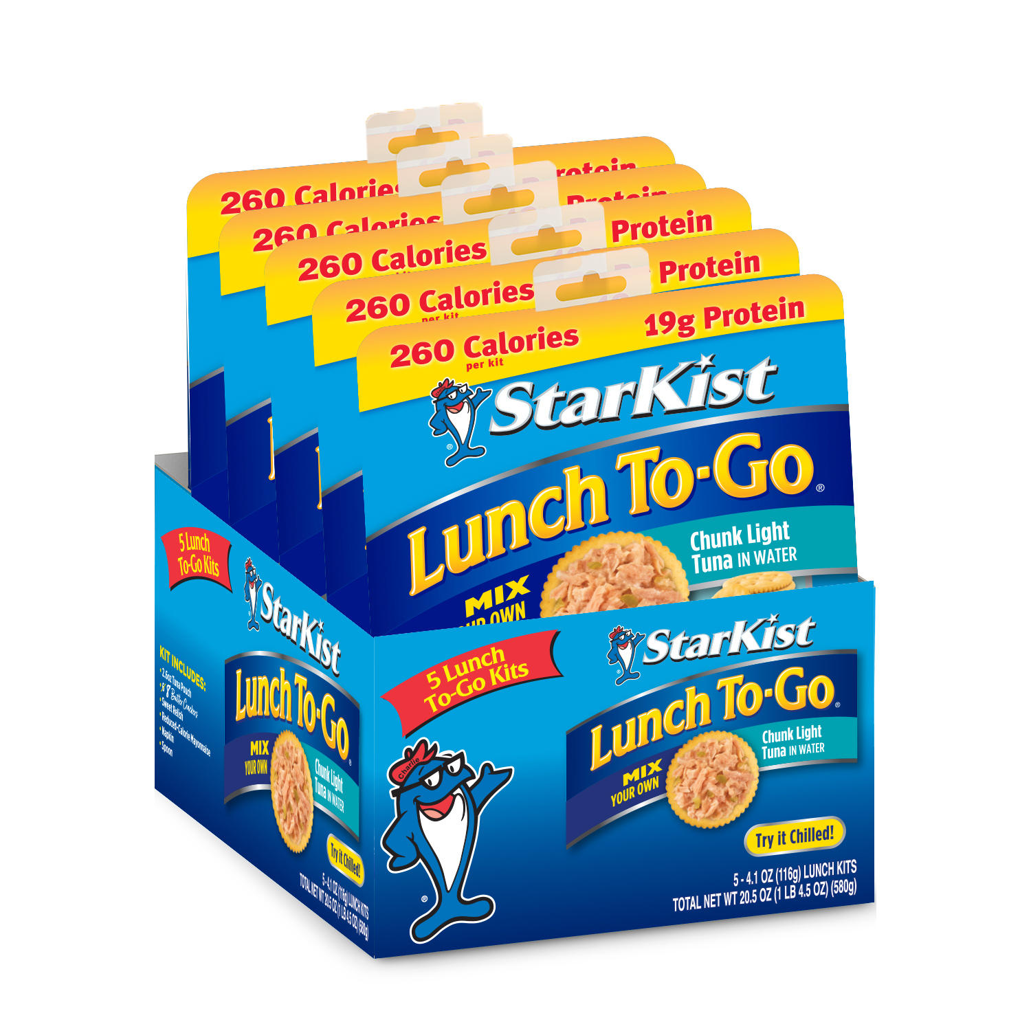 Starkist Chunk Light Tuna In Water Lunch To-Go 4.1oz., 5 ct.