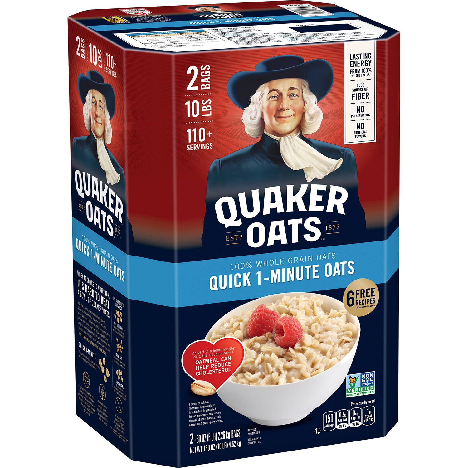Quaker Quick 1-Minute Oats 160 oz., 2 pk.