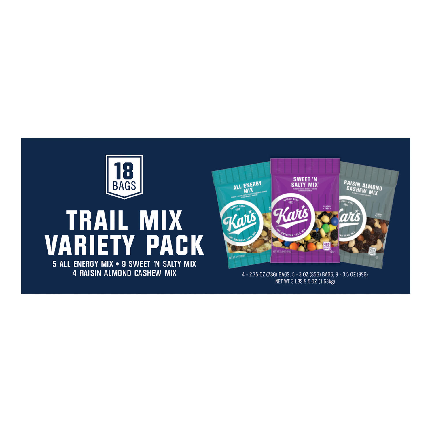 Kar's Nut & Fruit Mix Variety Pack Trail Mix, 1 oz., 18 pk.