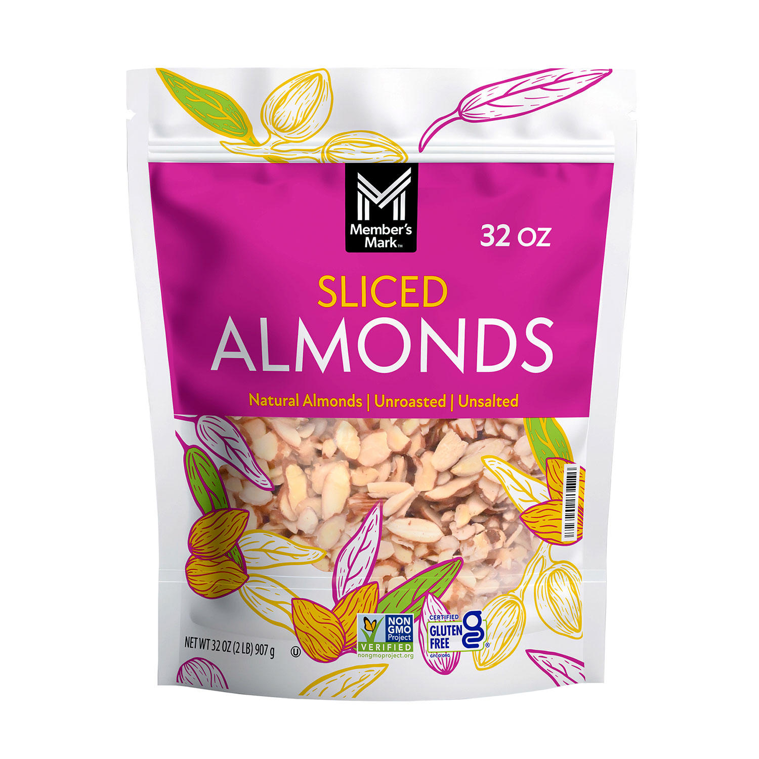 Member's Mark Natural Sliced California Almonds, 32 oz.