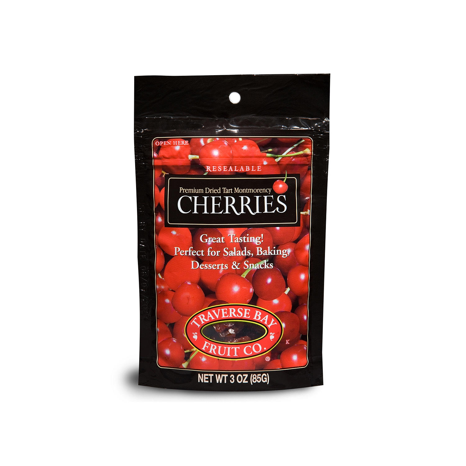 Traverse Bay Fruit Co. Premium Dried Montmorency Cherries, 3 oz., 12 pk.