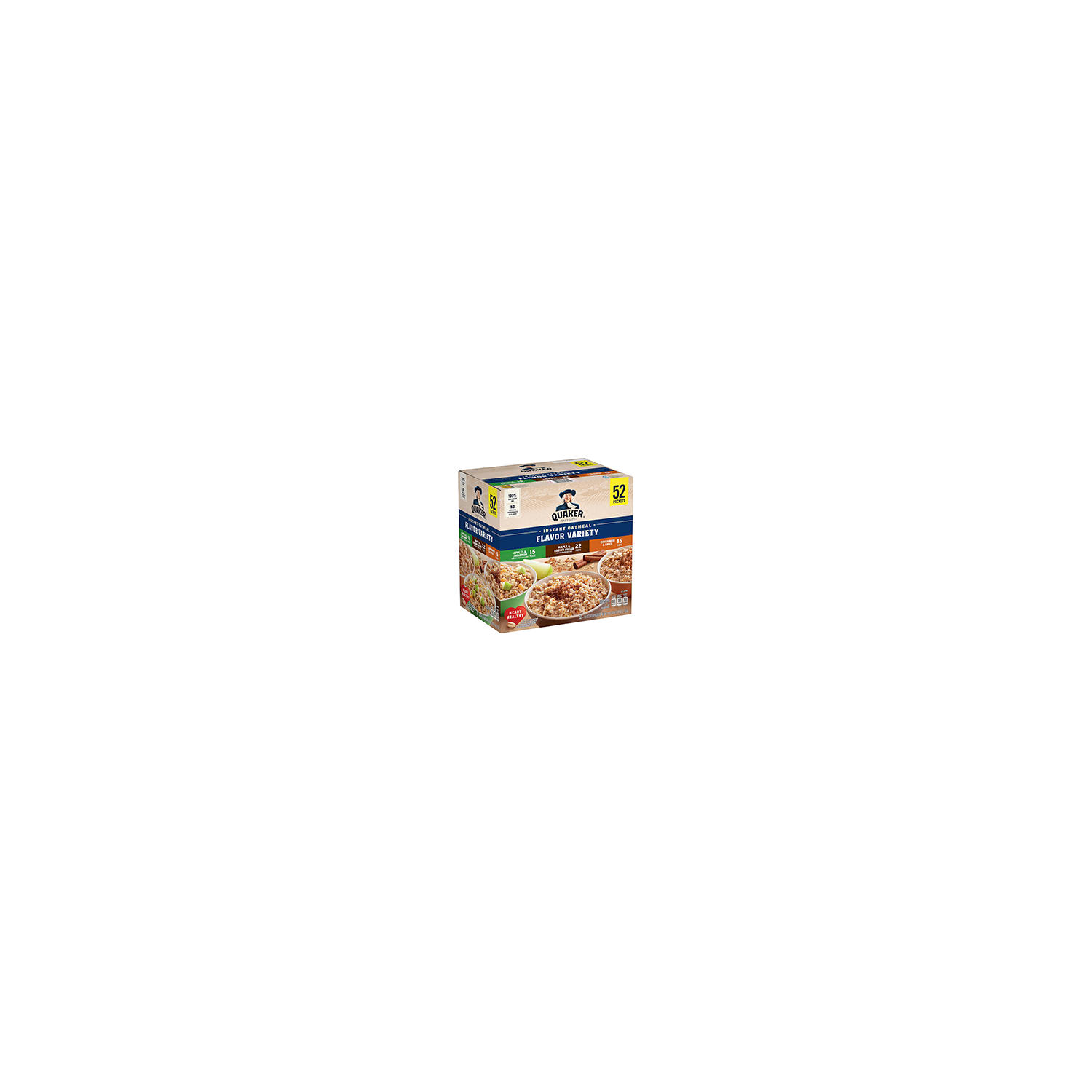 Quaker Instant Oatmeal Variety Pack, 1.51 oz., 52 pk.