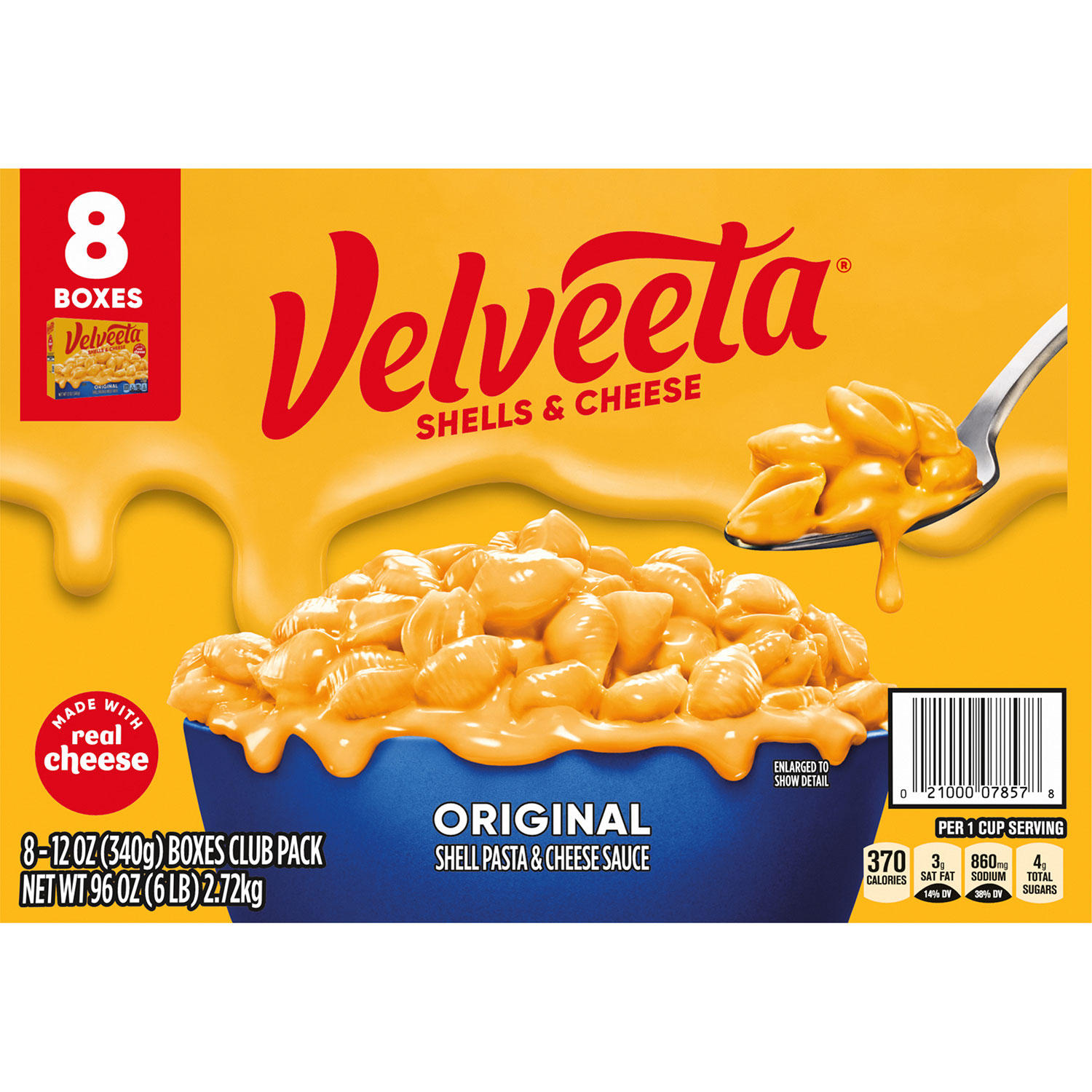 Velveeta Shells & Cheese Original 12 oz., 8 pk.