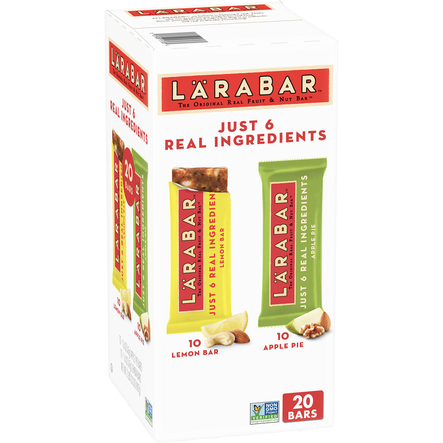 Larabar Fruit & Nut Bar, Apple Pie and Lemon Bar, 20 pk.