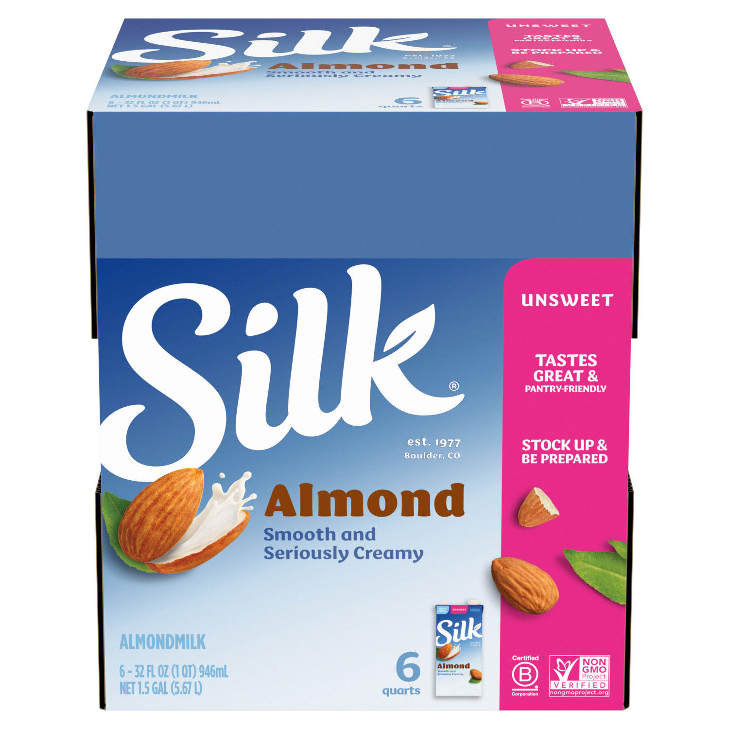 Silk Unsweetened Almond Milk, 32 fl. oz., 6 pk.