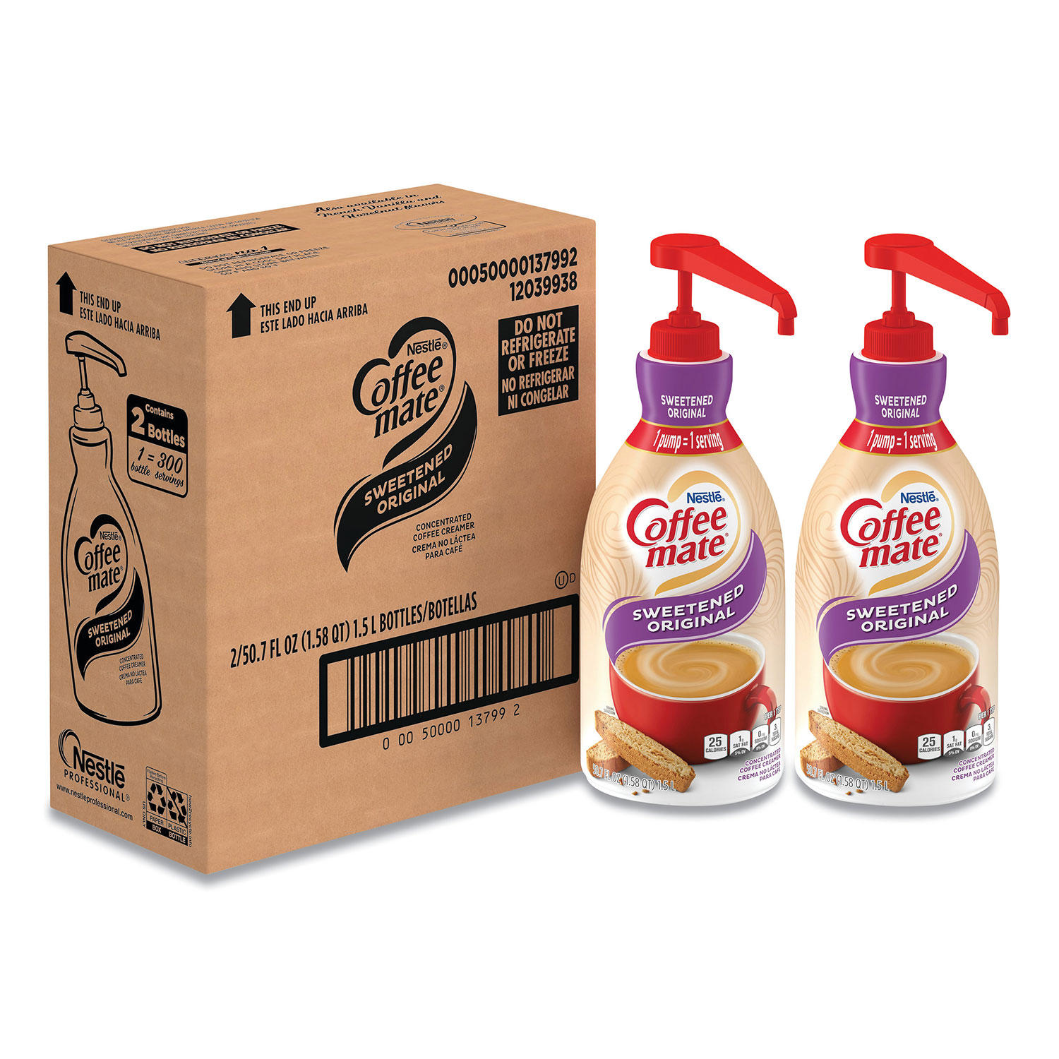 Nestle Coffee-mate Coffee Creamer, Sweetened Original, 50.7 fl. oz., 2 pk.