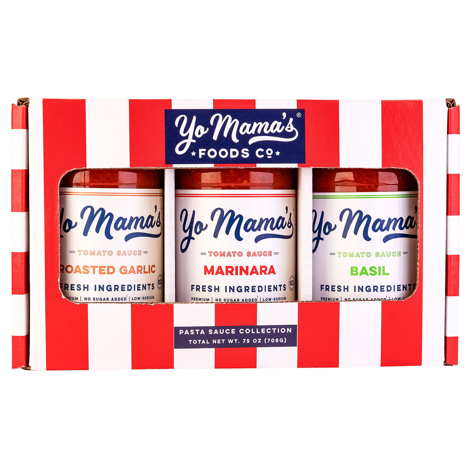 Yo Mama's Foods Low-Carb Italian Pasta Sauce Gift Box  (25 oz., 3 pk.)