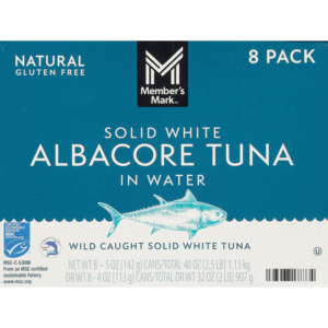 Member's Mark Premium, MSC Certified,  Solid White Albacore Tuna 5 oz., 8 pk.