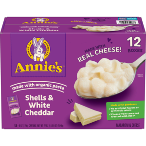 Annie's Shells and White Cheddar Mac and Cheese 6 oz.,12 pk.