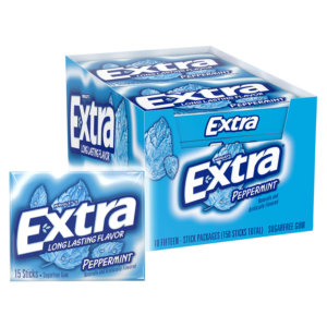 Extra Peppermint Sugar Free Chewing Gum, 15 pcs., 10 pk.