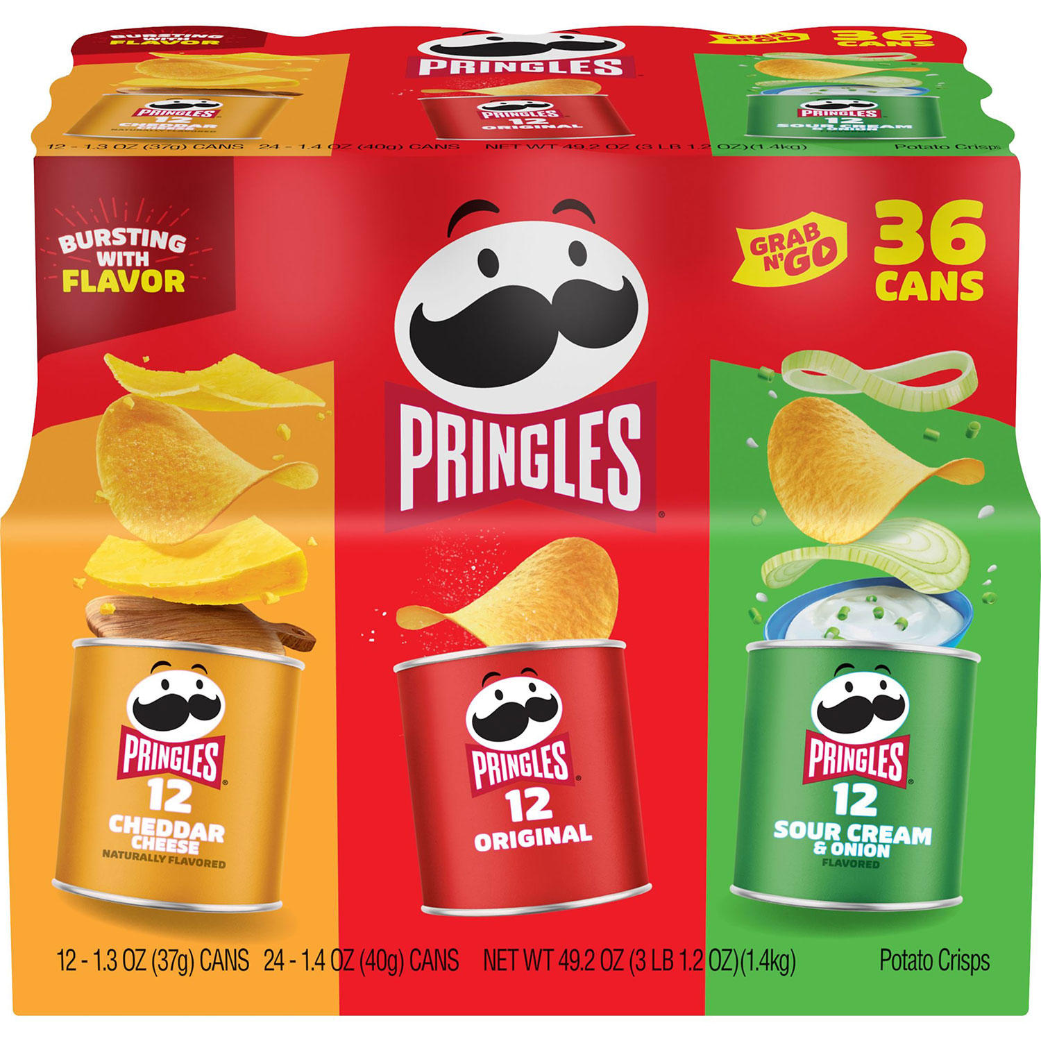 Pringles Grab-n-Go Variety Pack Chips, 36 pk.
