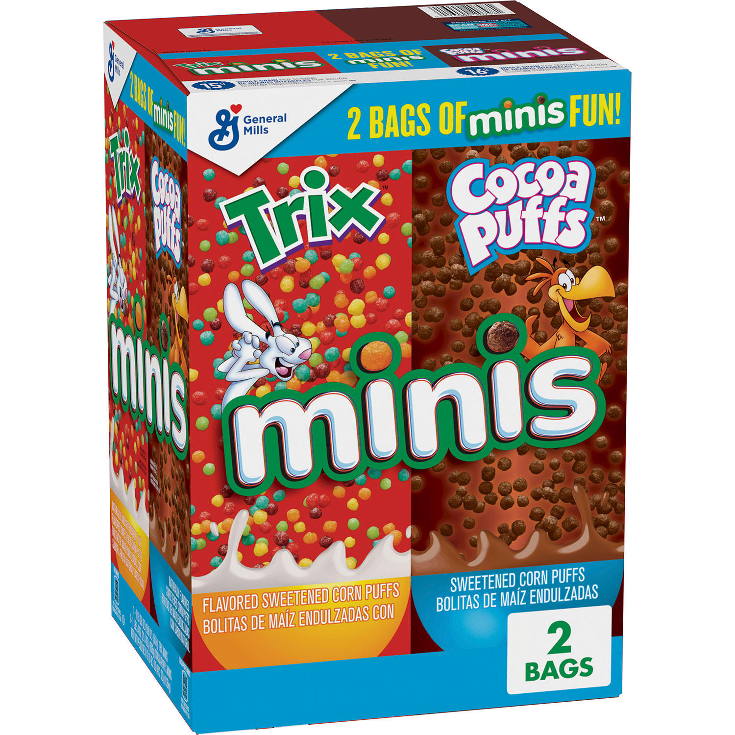 Minis Cereals, Cocoa Puffs and Trix, 41.2 oz.