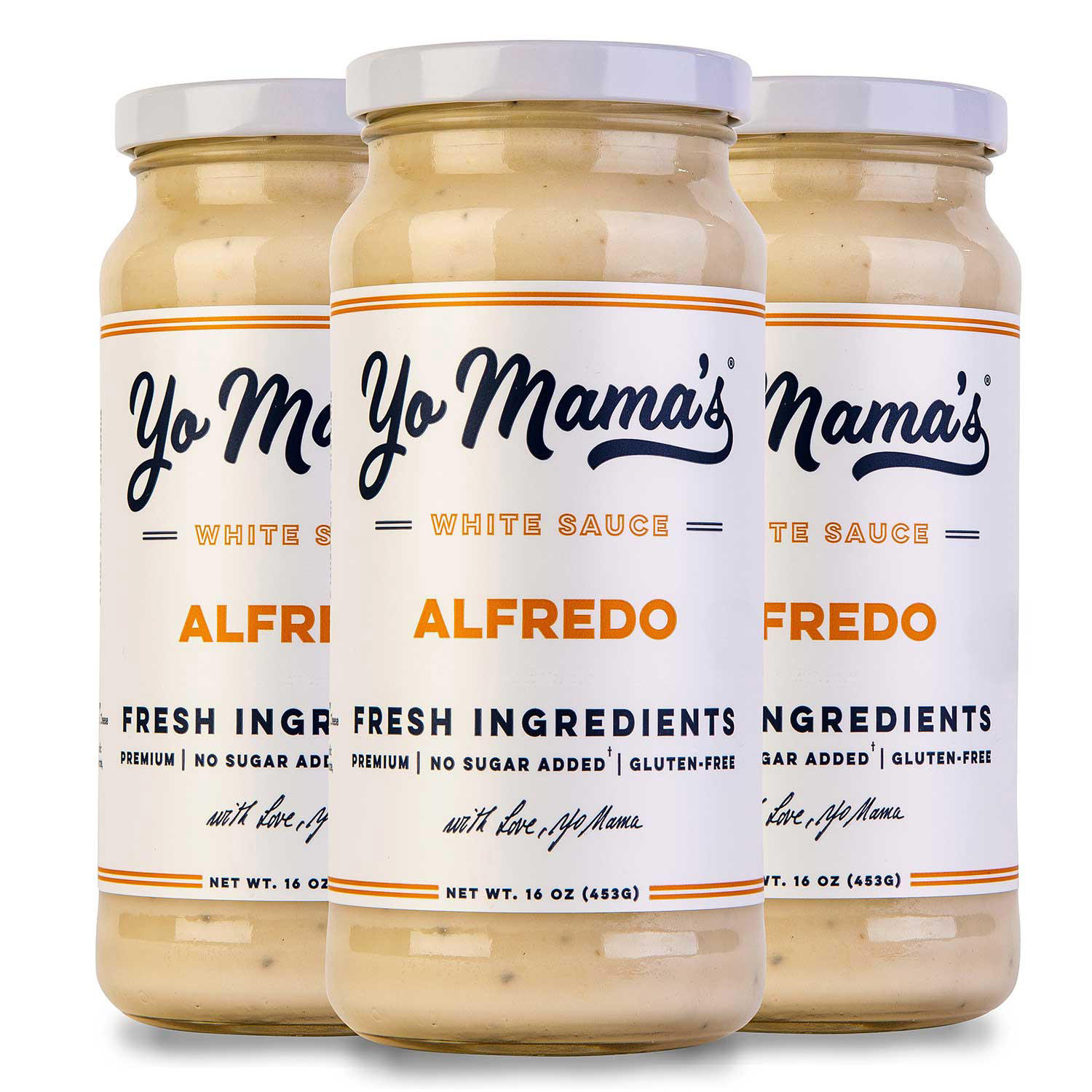 Yo Mama's Low-Carb No Sugar Added Alfredo Sauce, 16 oz., 3 pk.
