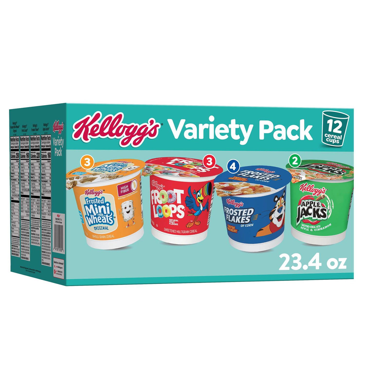 Kellogg's Single-Serve Cereal Variety Pack, 12 pk.