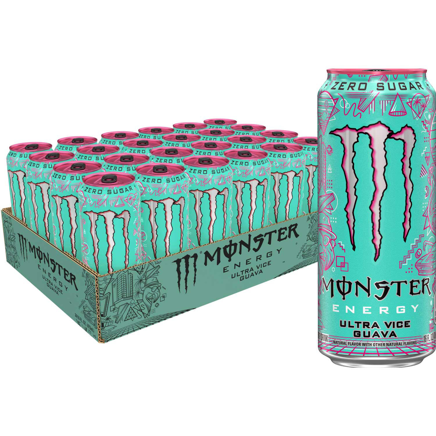 Monster Ultra Vice Guava, 16 fl. oz., 24 pk.