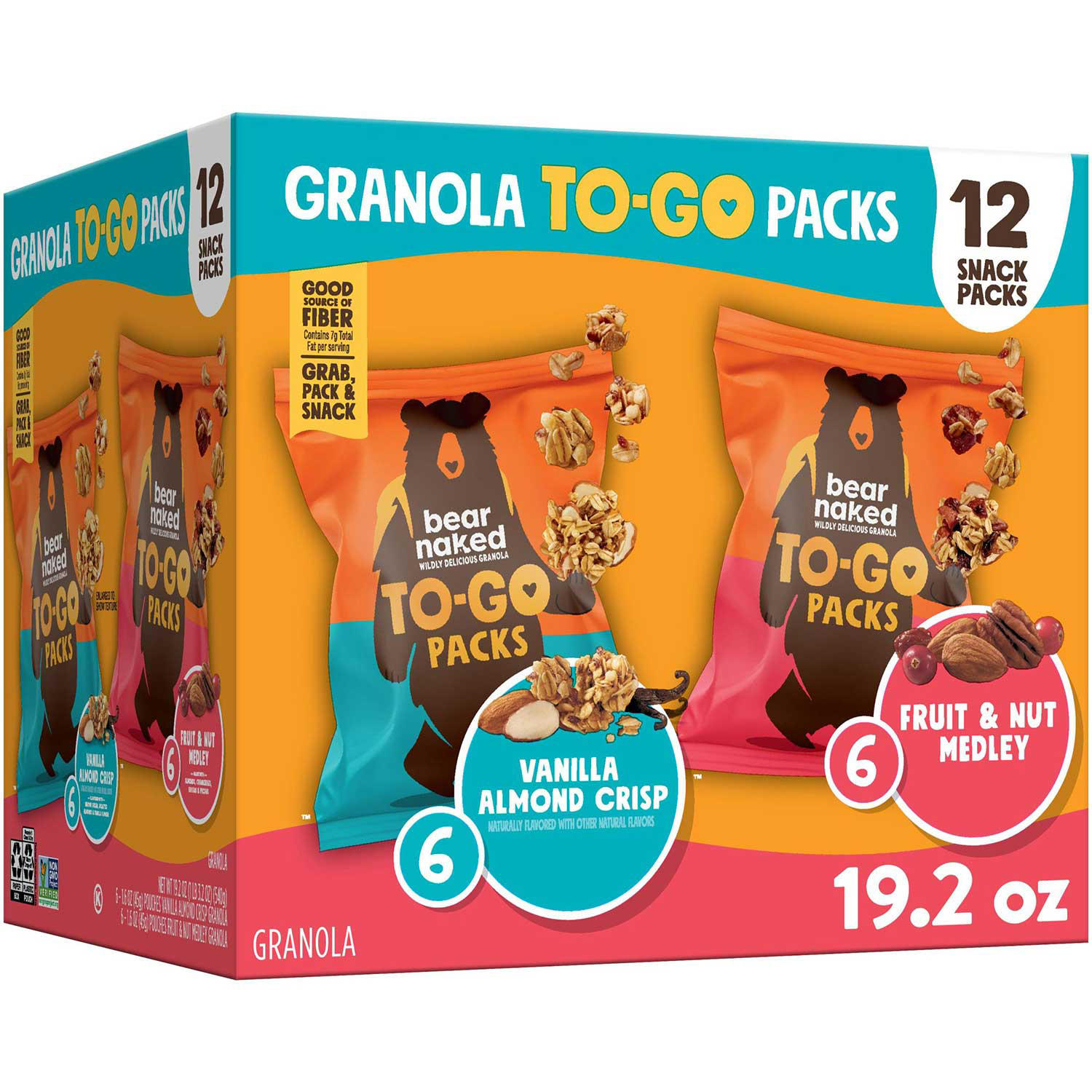 Bear Naked Cereal Granola Variety Pack, 12 pk.